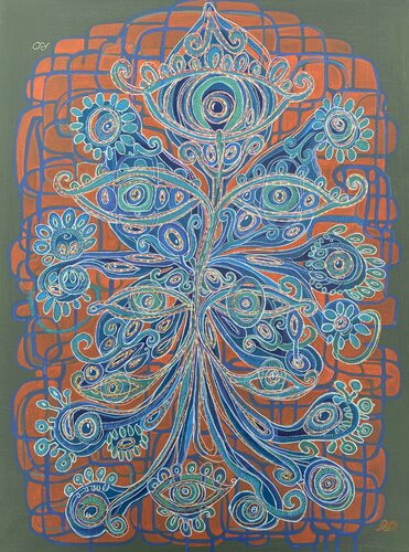 Amulet of Guardian Angel by Olga 'ROArtUS' Rokhmanyuk, Painting for Sale on Select