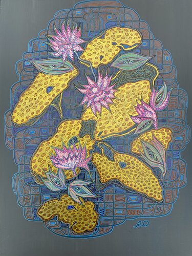 Amulet of the Secret of Golden Eyes by Olga 'ROArtUS' Rokhmanyuk, Painting for Sale on Select