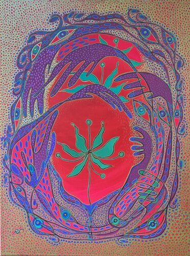 Amulet of mother’s love by Olga 'ROArtUS' Rokhmanyuk, Painting for Sale on Select