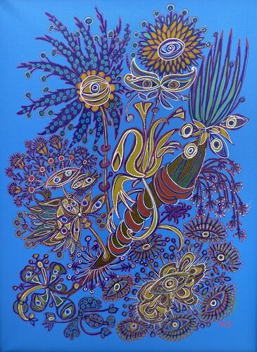 Amulet of Hidden Sight by Olga 'ROArtUS' Rokhmanyuk, Painting for Sale on Select