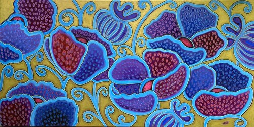 Pulse of the Bloom. Origin. by Olga 'ROArtUS' Rokhmanyuk, Painting for Sale on Select