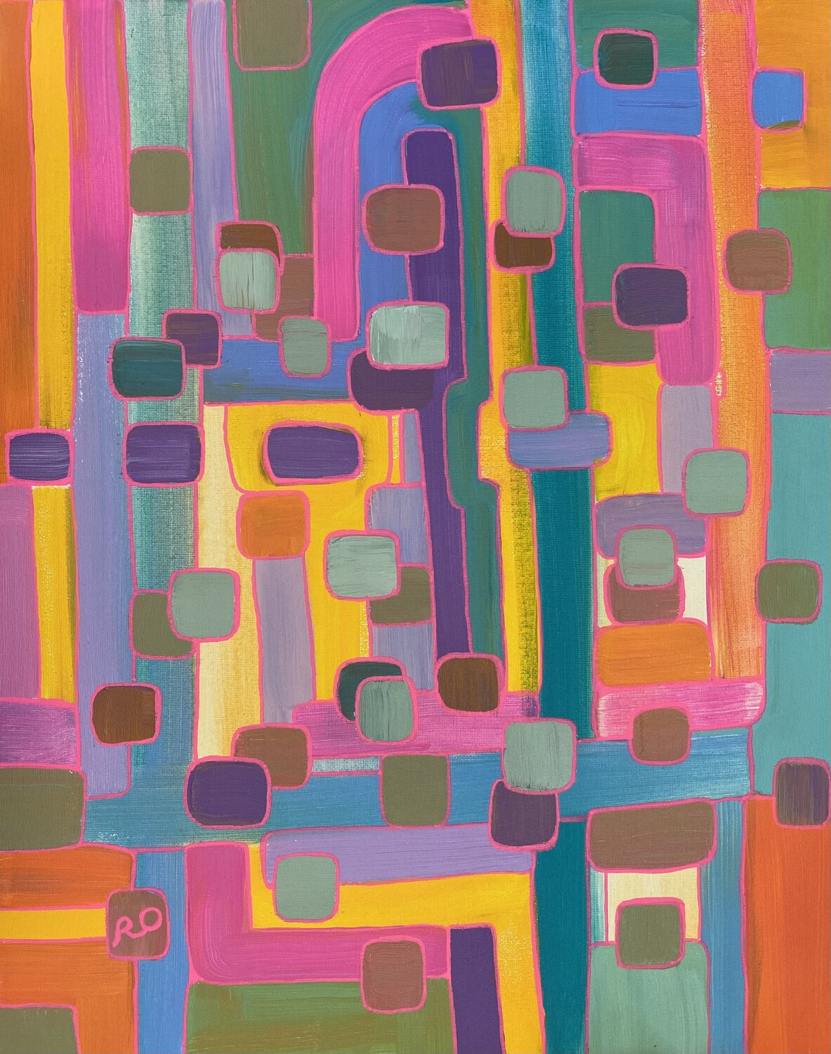 Windows to childhood Olga 'ROArtUS' Rokhmanyuk Original painting for sale