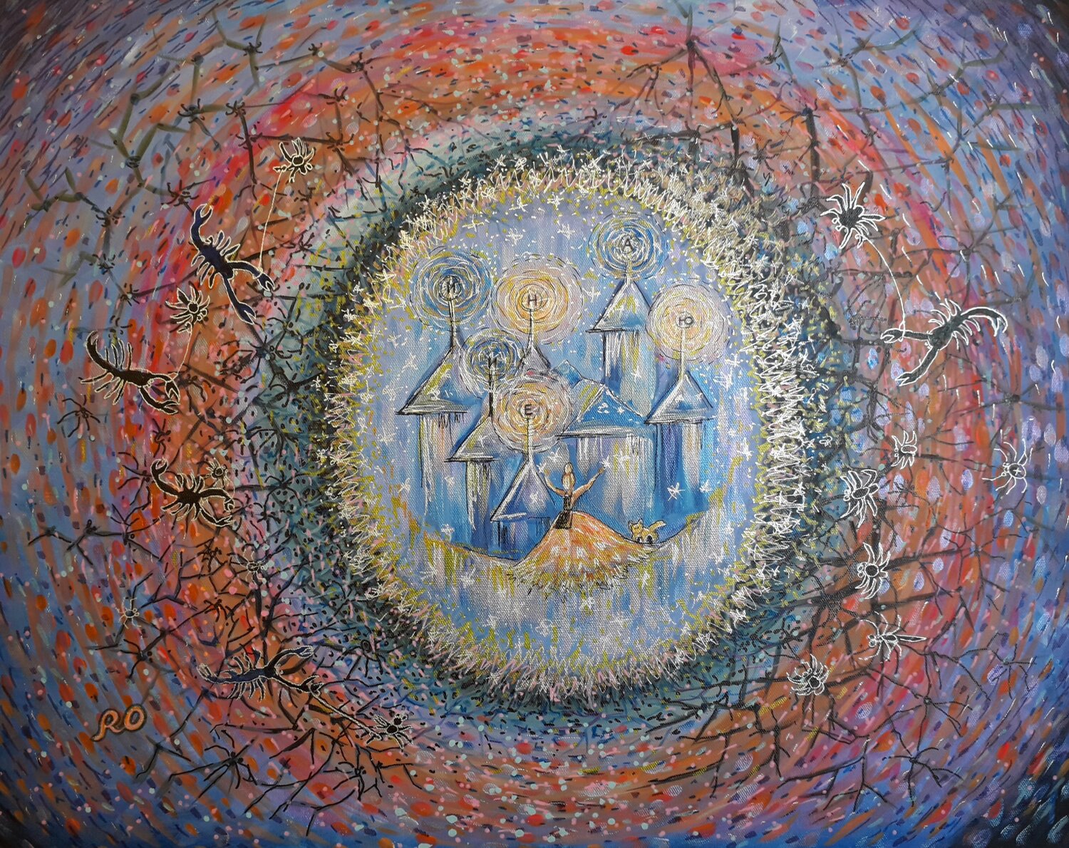 Story of one life Olga 'ROArtUS' Rokhmanyuk Original painting for sale