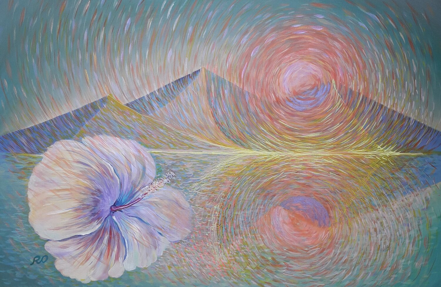 Morning Flower Olga 'ROArtUS' Rokhmanyuk Original painting for sale