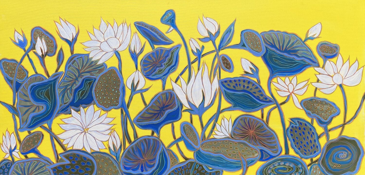 Lilies in the Sun Olga 'ROArtUS' Rokhmanyuk Original painting for sale