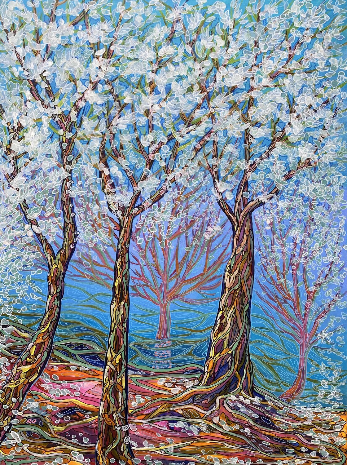 Spring Wind Olga 'ROArtUS' Rokhmanyuk Original painting for sale