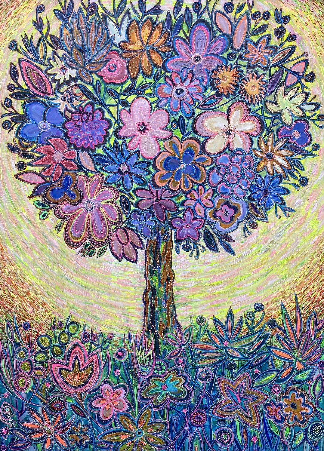 Childhood Olga 'ROArtUS' Rokhmanyuk Original painting for sale