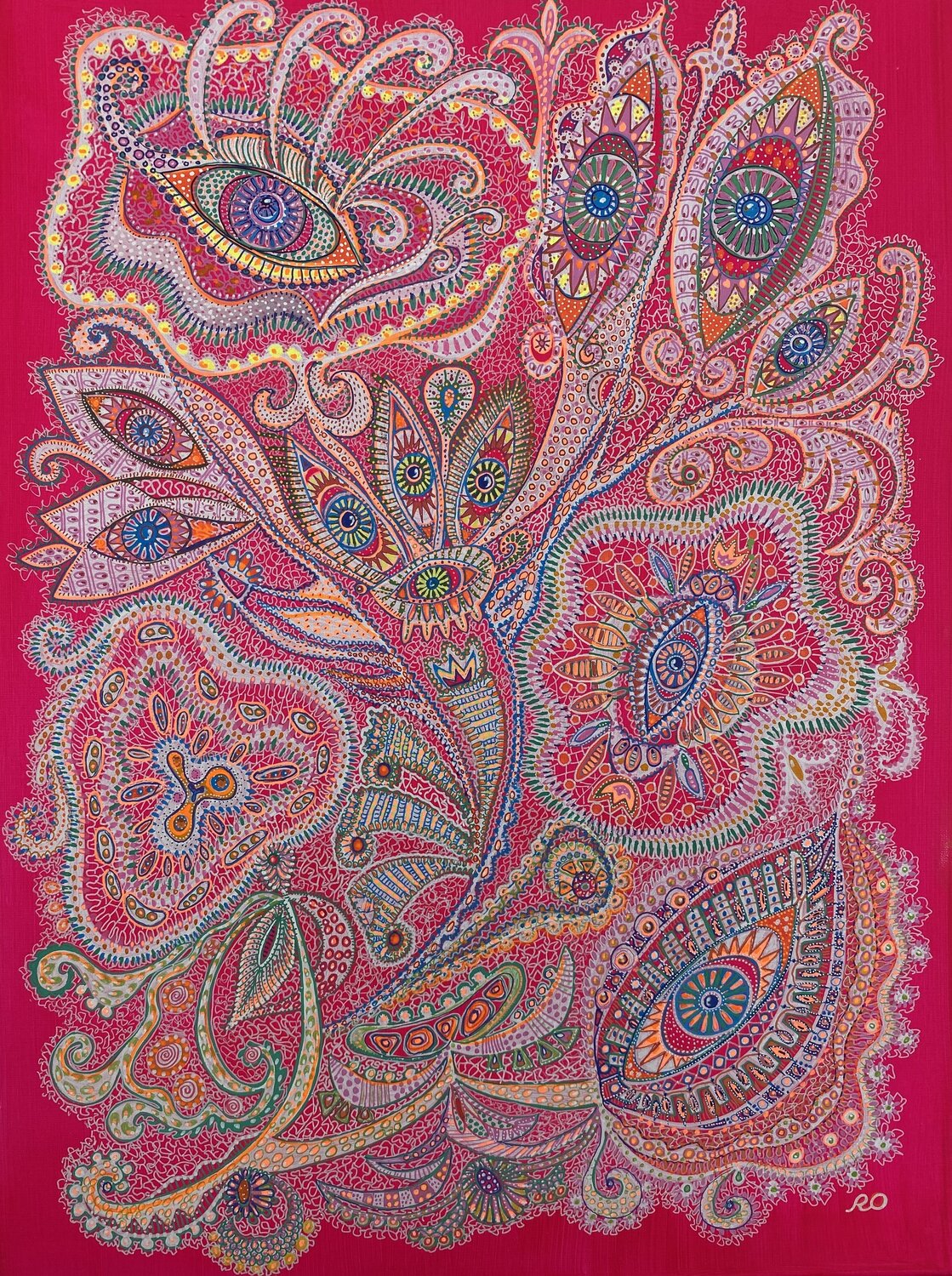 Amulet of Love’s Protection Olga 'ROArtUS' Rokhmanyuk Original painting for sale