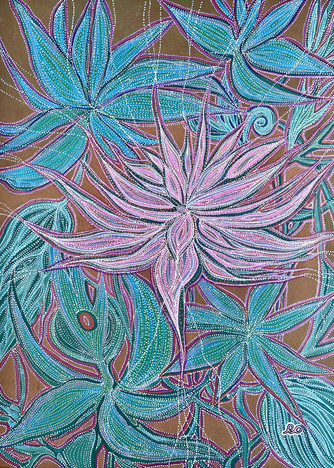 Amulet of Secret Love Olga 'ROArtUS' Rokhmanyuk Original painting for sale