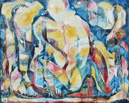 Die Seelenvögel by Isabella Scharf-Minichmair, Painting for Sale on Select