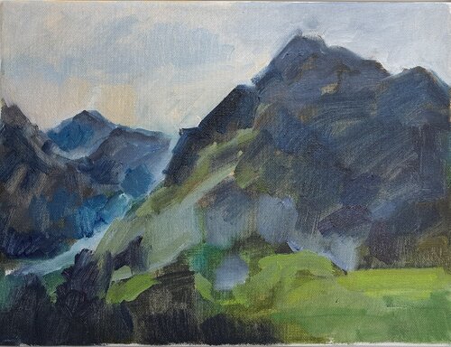 "Berg" Etüde by Tamara Siebert, Painting for Sale on Select