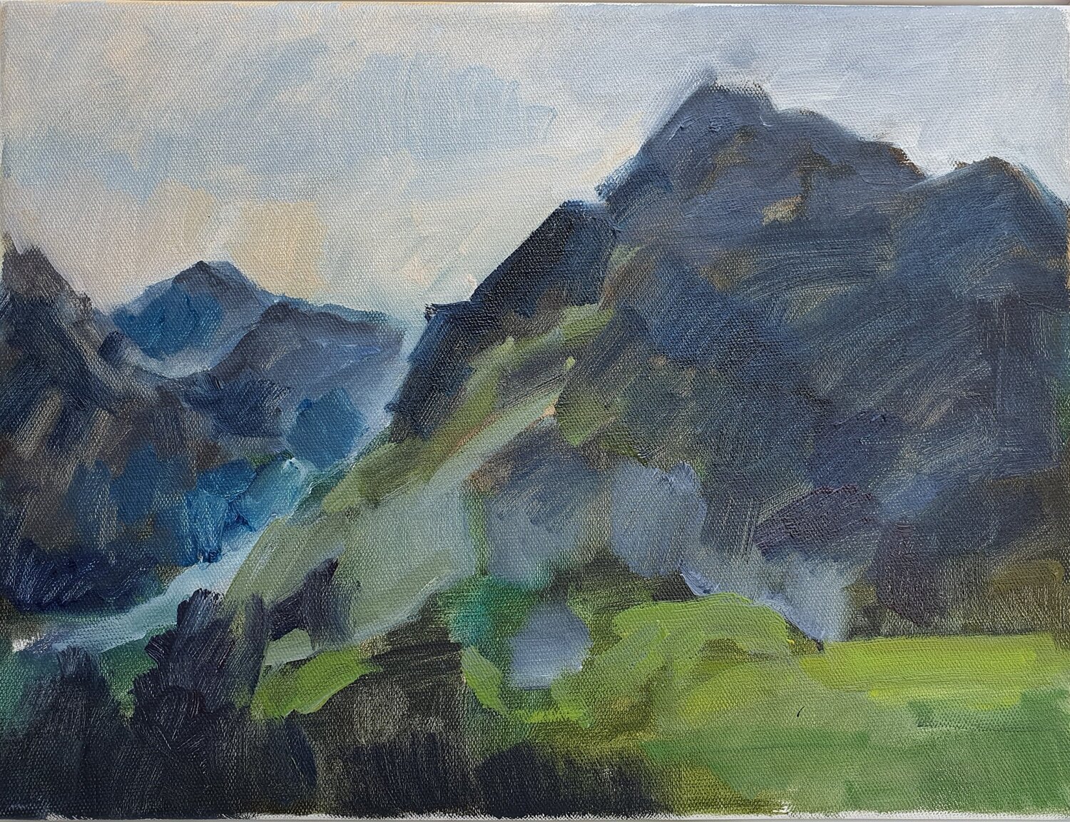"Berg" Etüde Tamara Siebert Original painting for sale