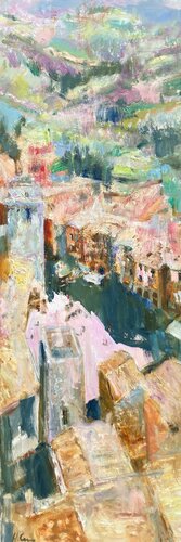 San Gimignano von oben by Natalia Simonenko, Painting for Sale on Select