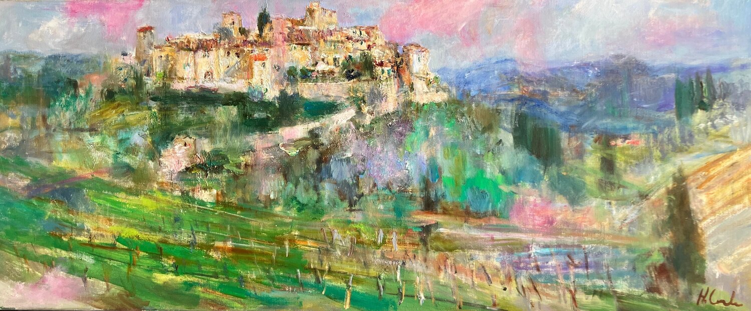 Montefioralle in Toscana (Tuscany) Natalia Simonenko Originalgemälde zu verkaufen
