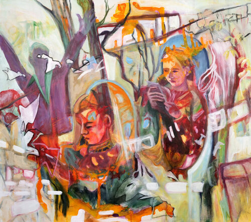 Outside by Monique Jacquemin, Painting for Sale on Select