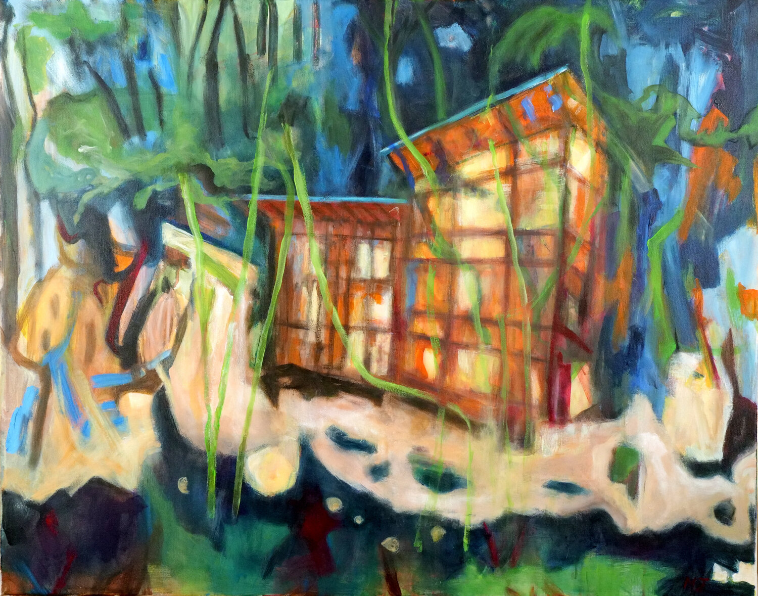 On the edge Monique Jacquemin Original painting for sale