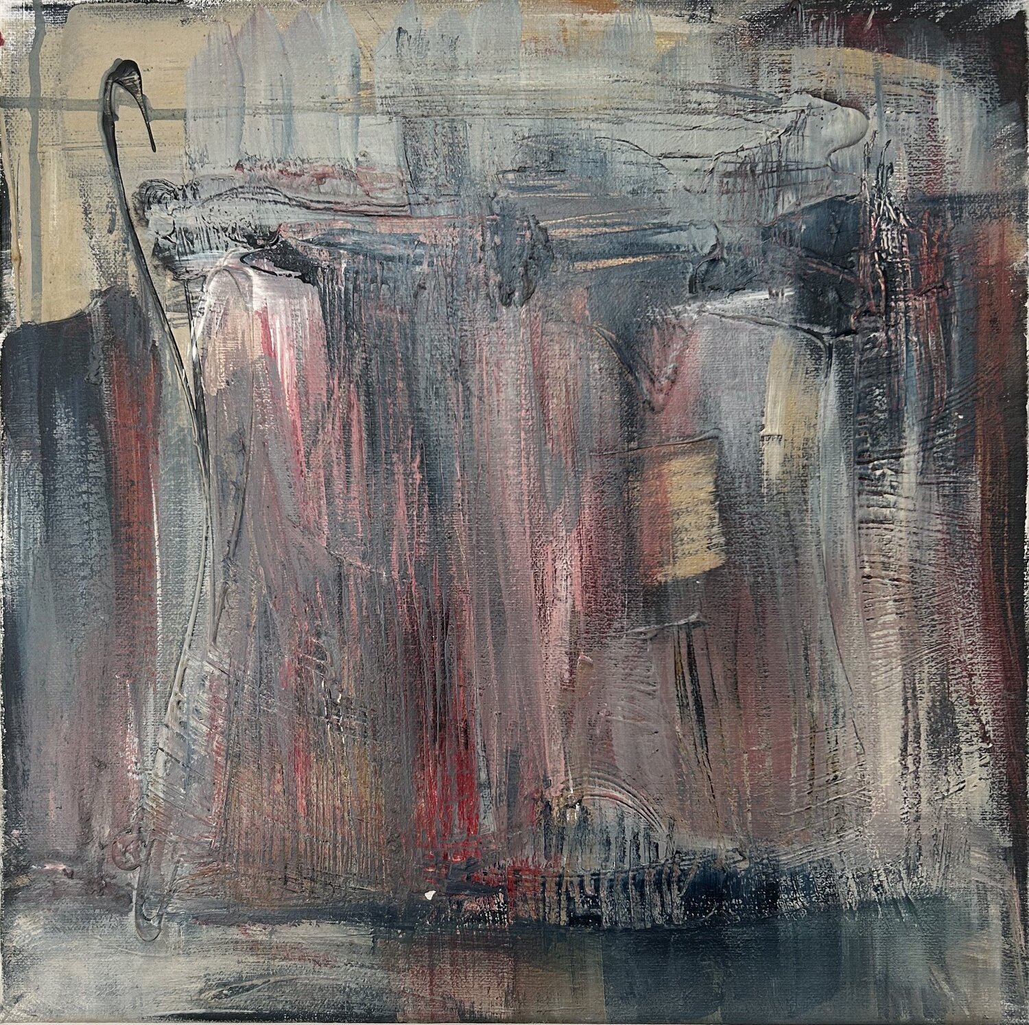 Little red Landscape Hella Ridder Original painting for sale