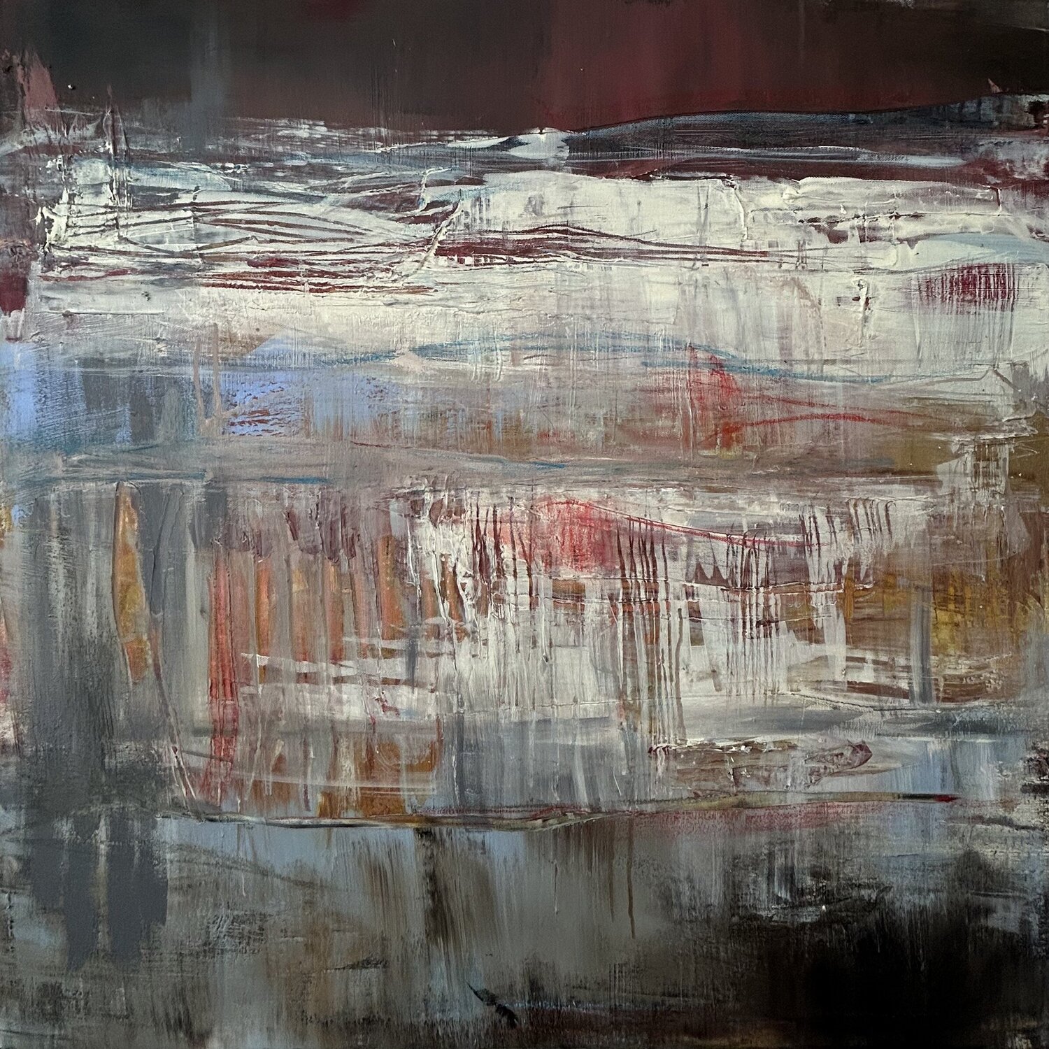 Red Horizon Hella Ridder Original painting for sale