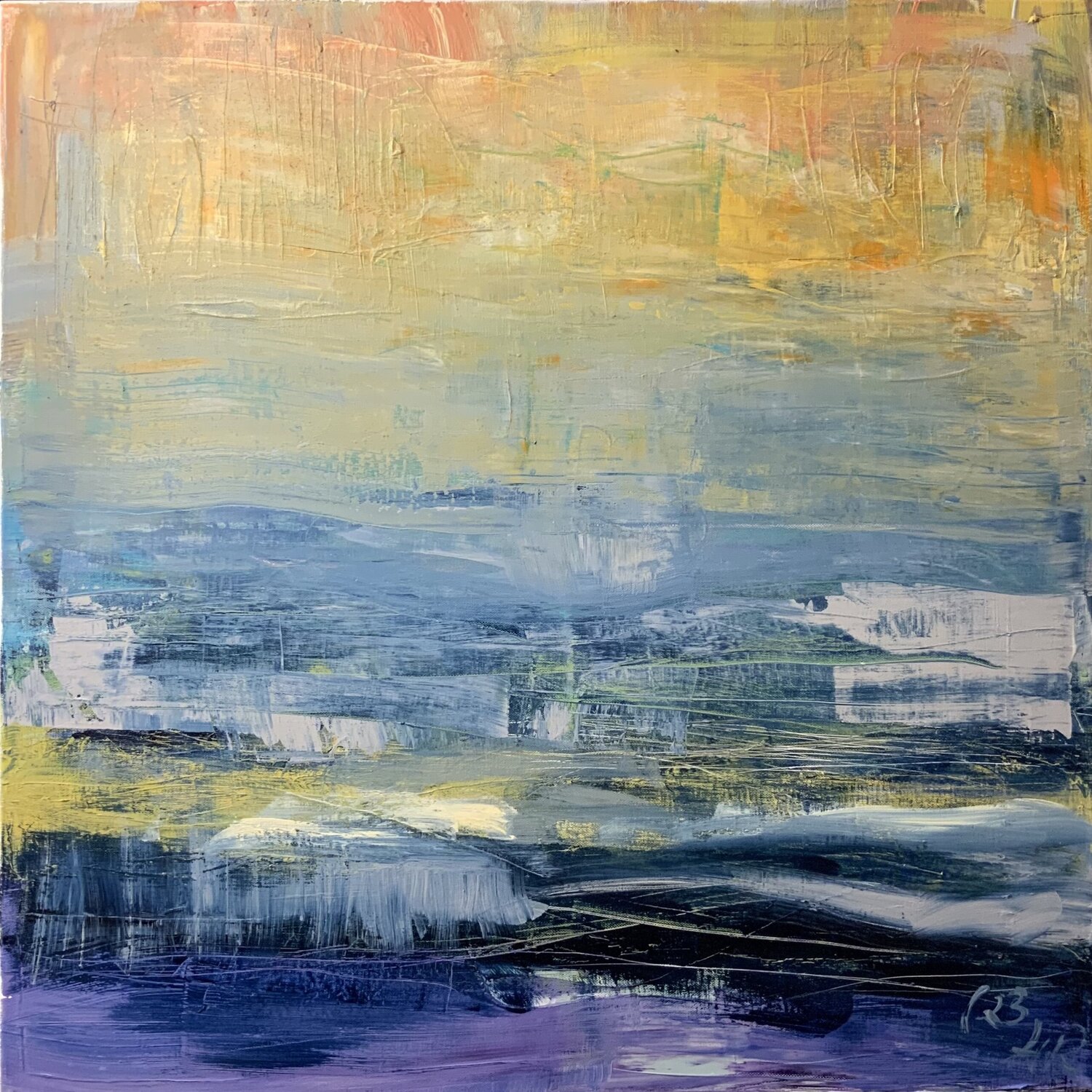 Winter Sea I Hella Ridder Original painting for sale