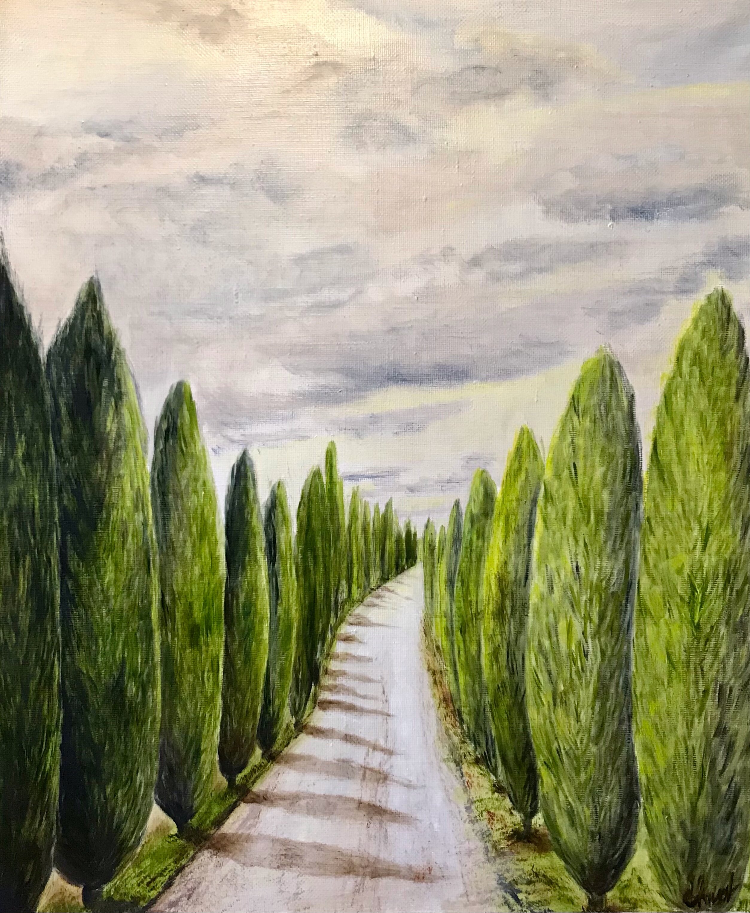 THE ROAD. ITALY  | oil painting on canvas | original