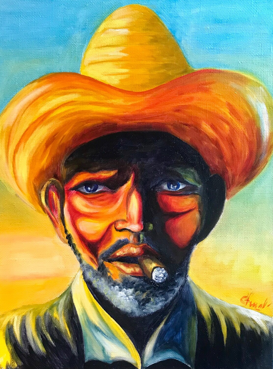 CUBAN or SUNSET | oil painting on canvas | original SVETLANA SHAVRINA Original painting for sale