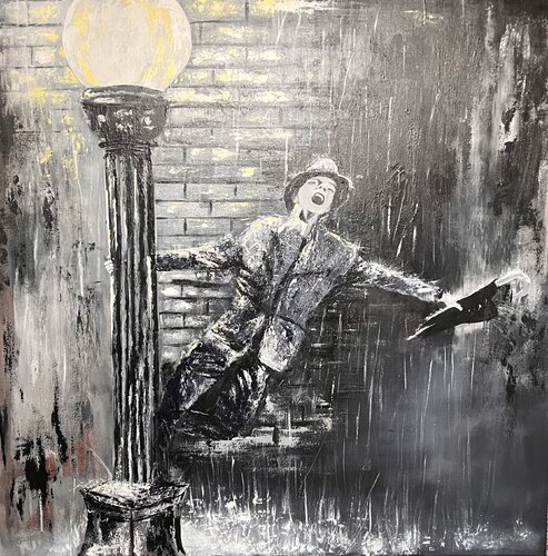Singin‘ in the Rain by Kathrin Kreuzberger, Painting for Sale on Select