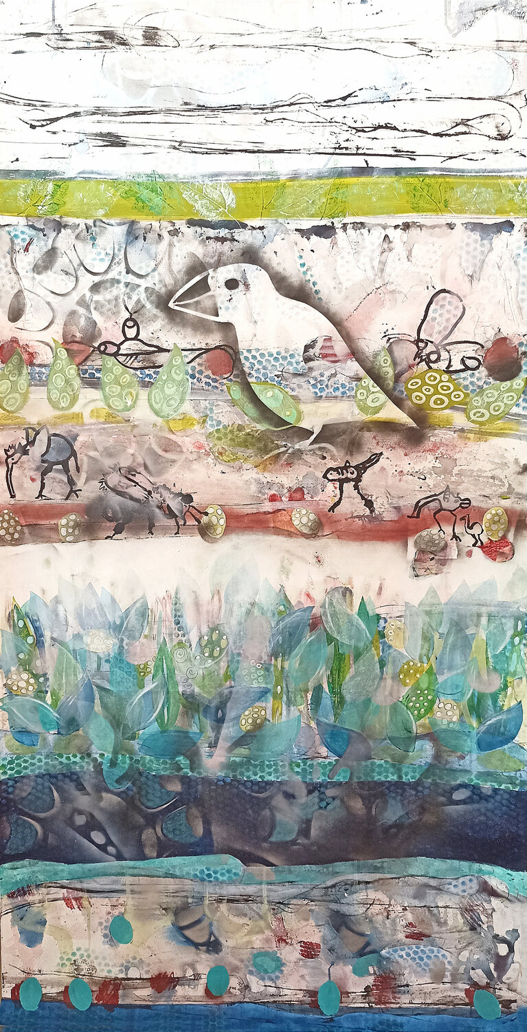 Birdie Martina Kaiser Original painting for sale