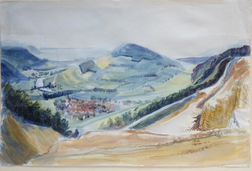29 Blick auf den Wartenberg by Christoph Fischer, Painting for Sale on Select