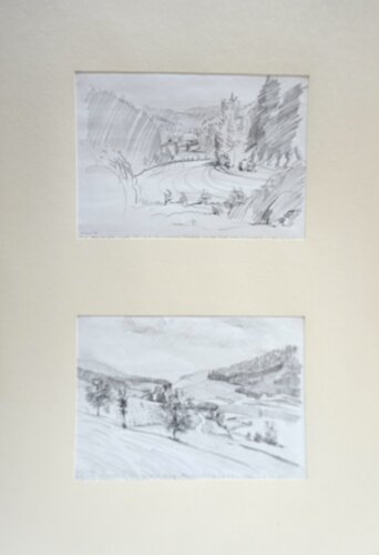 6  im Tal der Breg und 7 Bregtal by Christoph Fischer, Drawing for Sale on Select
