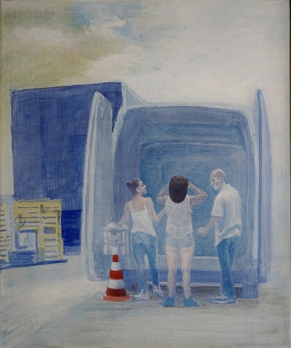 nach dem Wochenmarkt by Christoph Fischer, Painting for Sale on Select
