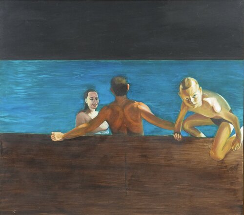 Am Beckenrand by Christoph Fischer, Painting for Sale on Select