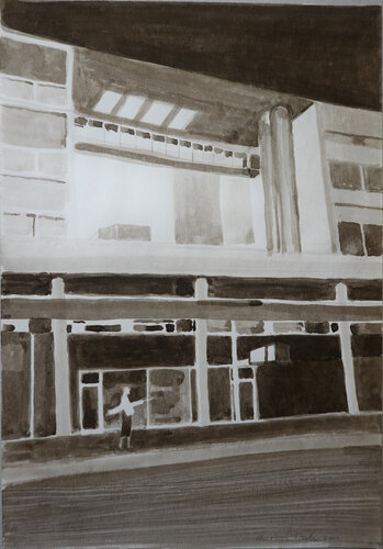 Bahnhof by Christoph Fischer, Drawing for Sale on Select