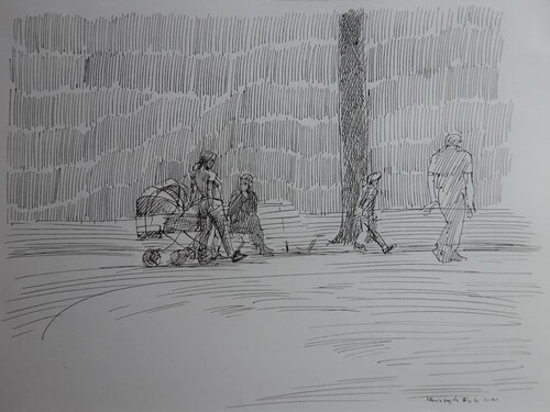 Im Park by Christoph Fischer, Drawing for Sale on Select