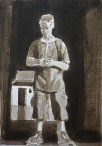 Junge by Christoph Fischer, Drawing for Sale on Select
