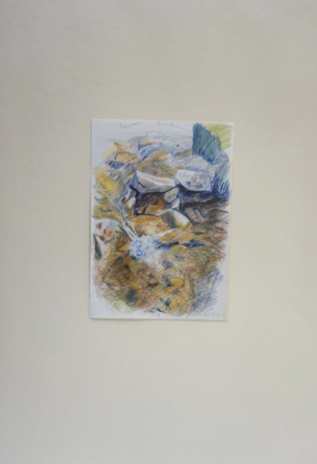 Studie 2   Im Bachbett Christoph Fischer Drawing for sale