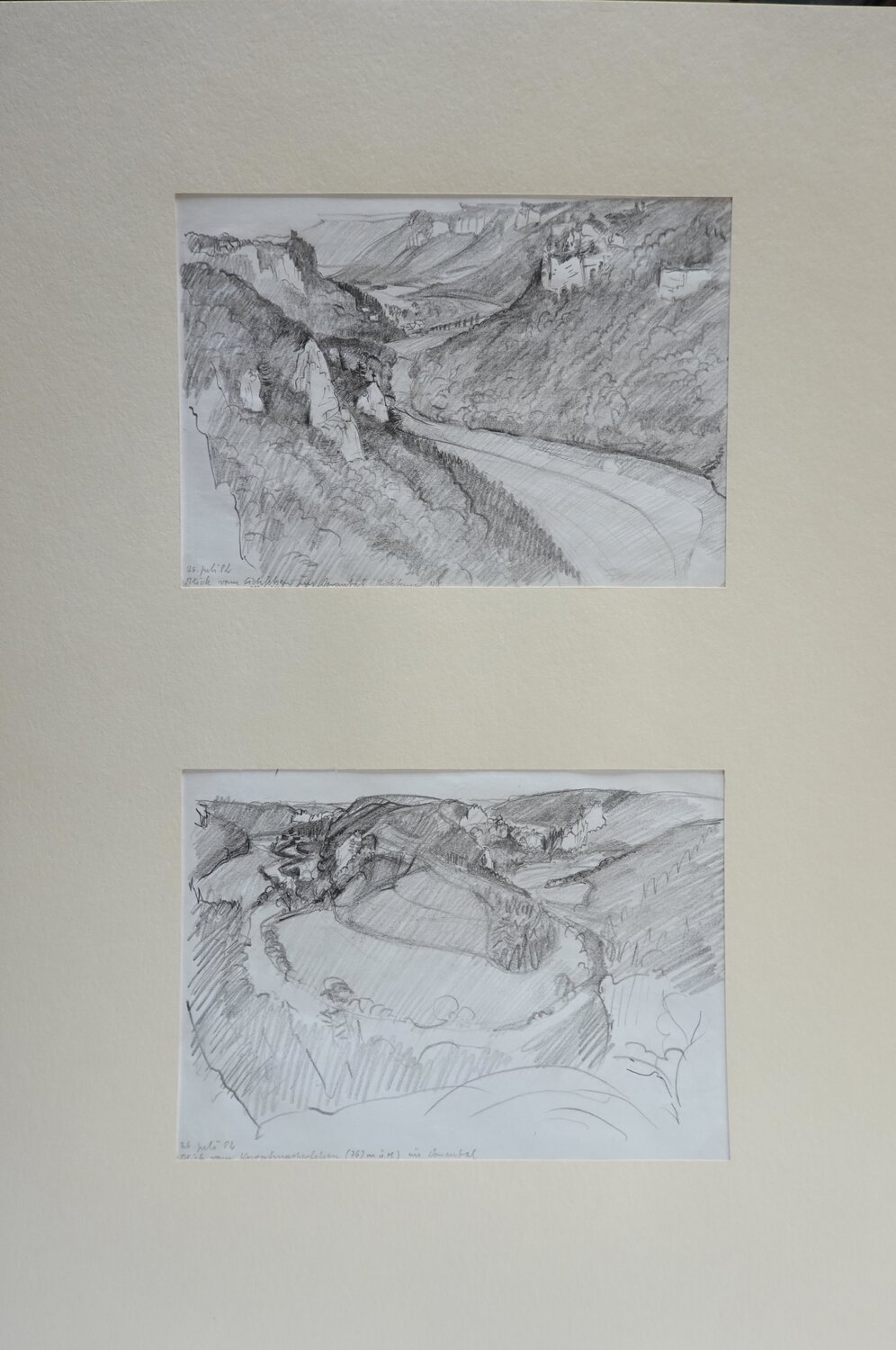 12     Knopfmacherfelsen        und             13      Eichfelsen Christoph Fischer Drawing for sale