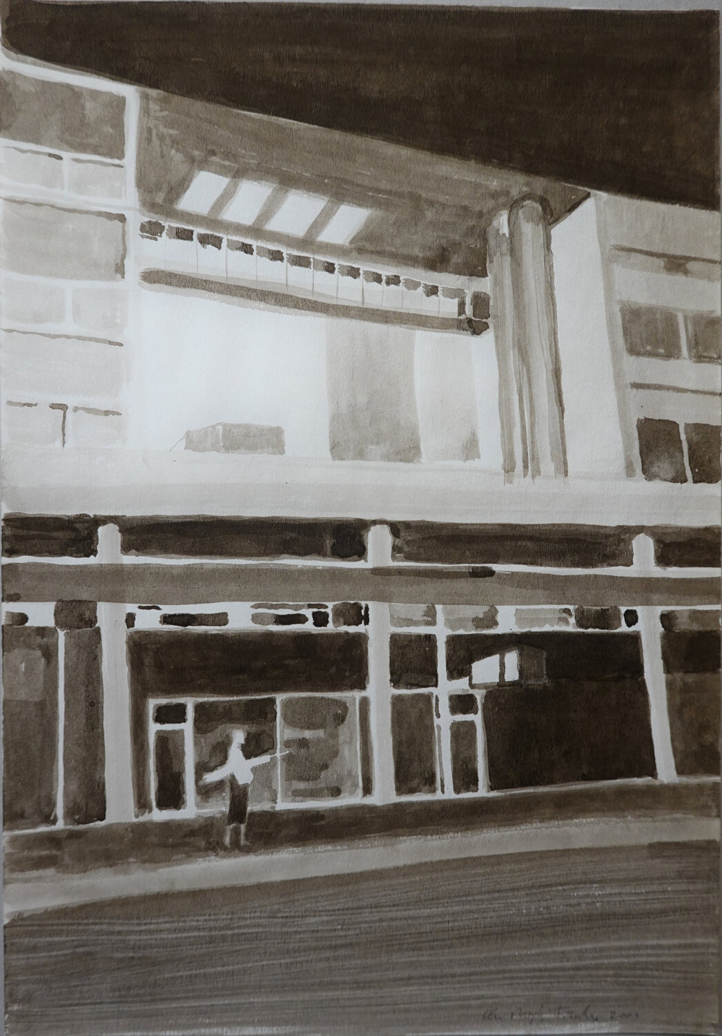 Bahnhof Christoph Fischer Drawing for sale