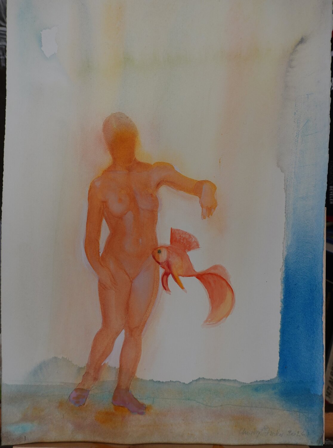 Drachenprinz und Göttervogel - aus der vietnamesischen Genesis Christoph Fischer Original painting for sale