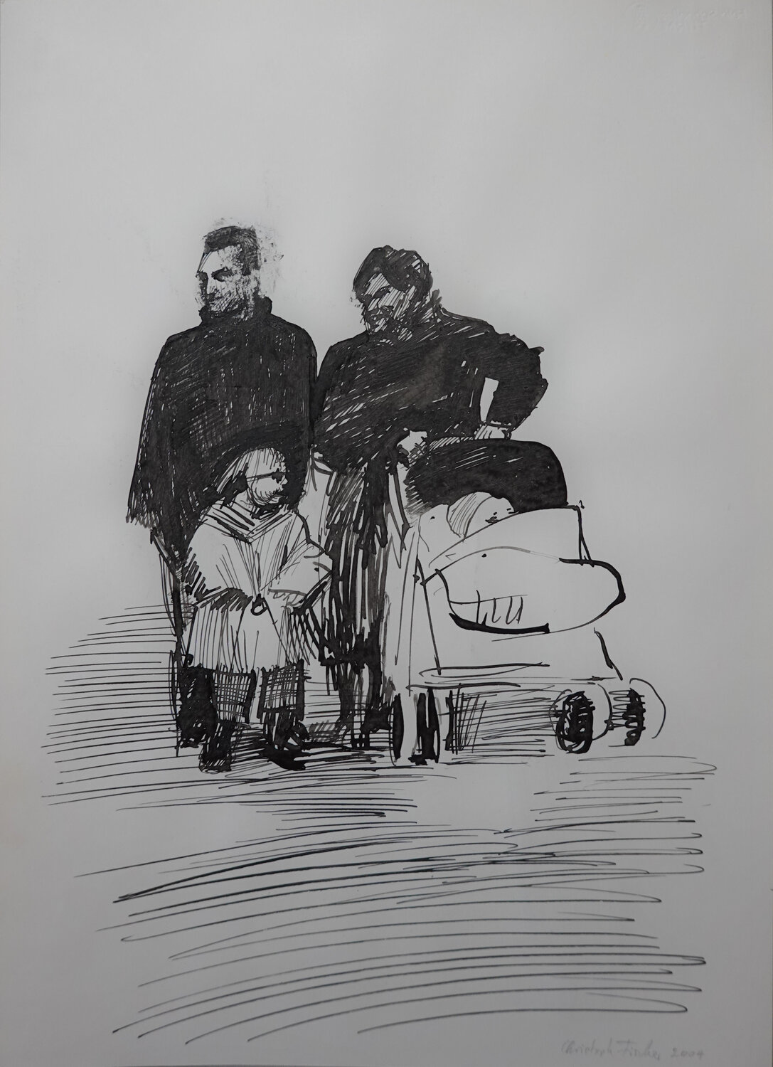 Familie Christoph Fischer Drawing for sale
