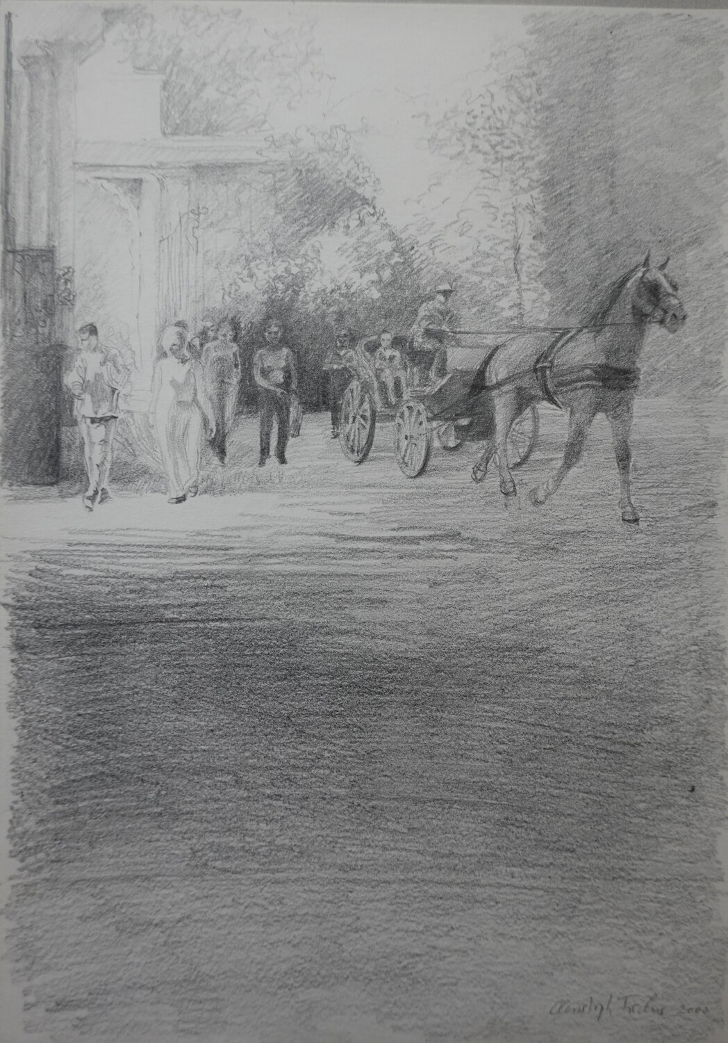 Kutsche Christoph Fischer Drawing for sale