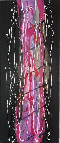 Acryl Bild "Lila Regen" by Irene Schlik, Painting for Sale on Select