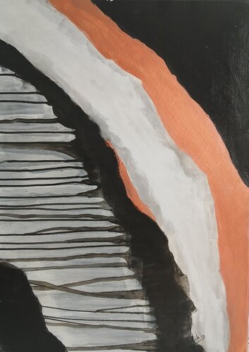 Acryl Bild "Schneller Fluss"              50cm x 70cm x 2cm by Irene Schlik, Painting for Sale on Select