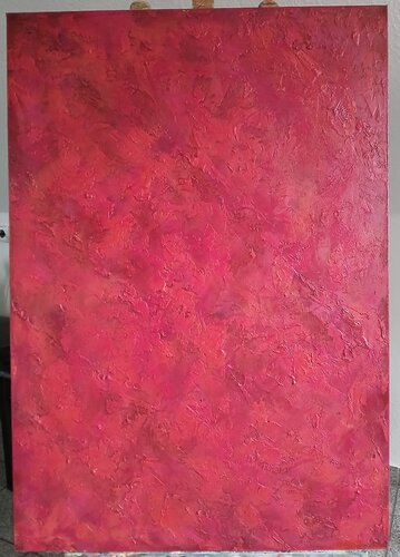 Acrylbild Grobe Struktur "Magenta" by Irene Schlik, Painting for Sale on Select