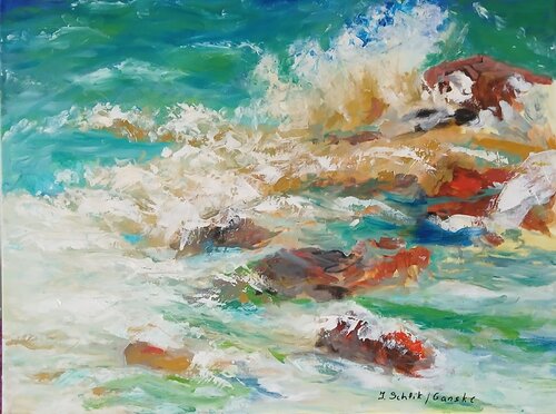 Ölgemälde "Warme Wellen"" by Irene Schlik, Painting for Sale on Select