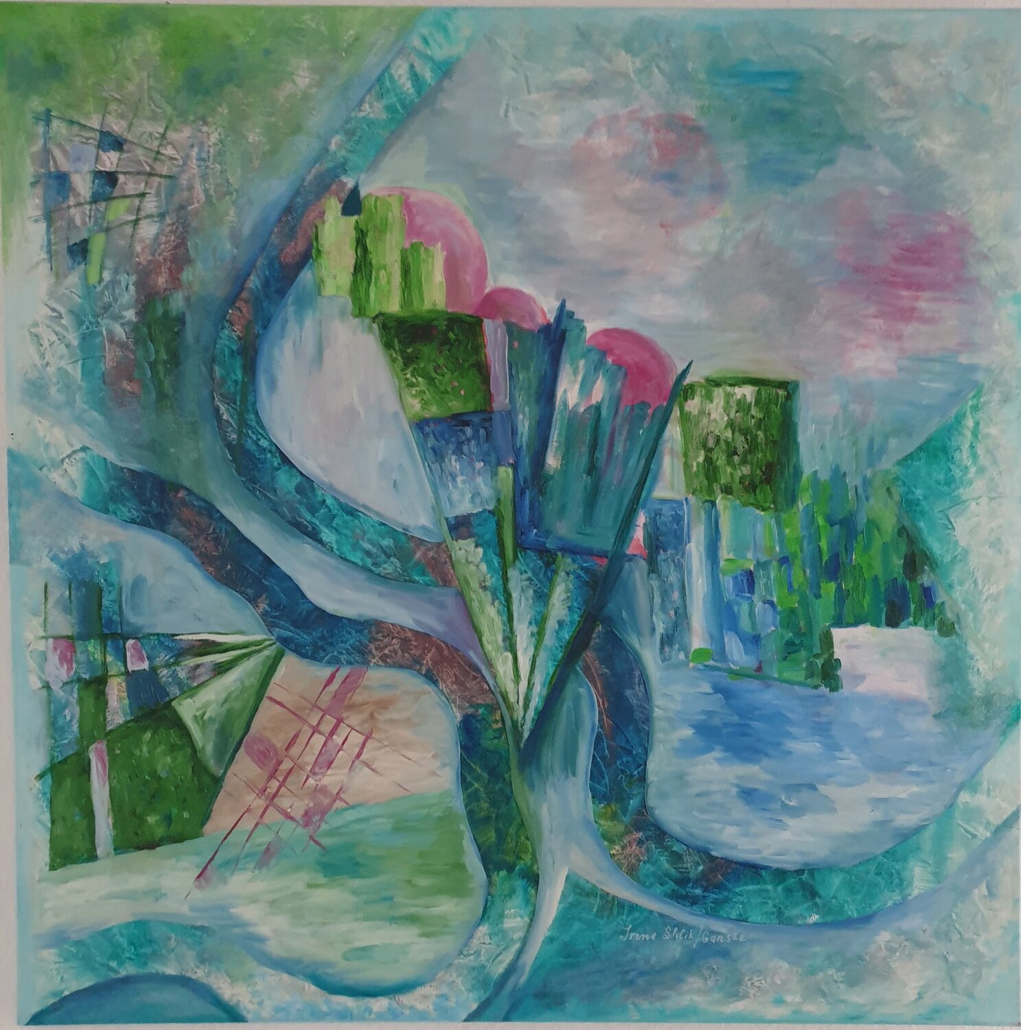 Acrylbild "Labyrinth" Irene Schlik Original painting for sale