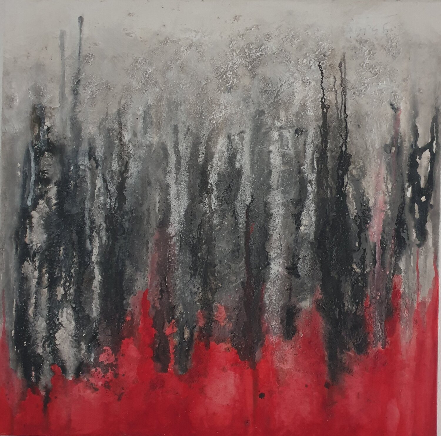 Acrylbild "Mars Landschaft"    Grobe Struktur Irene Schlik Original painting for sale