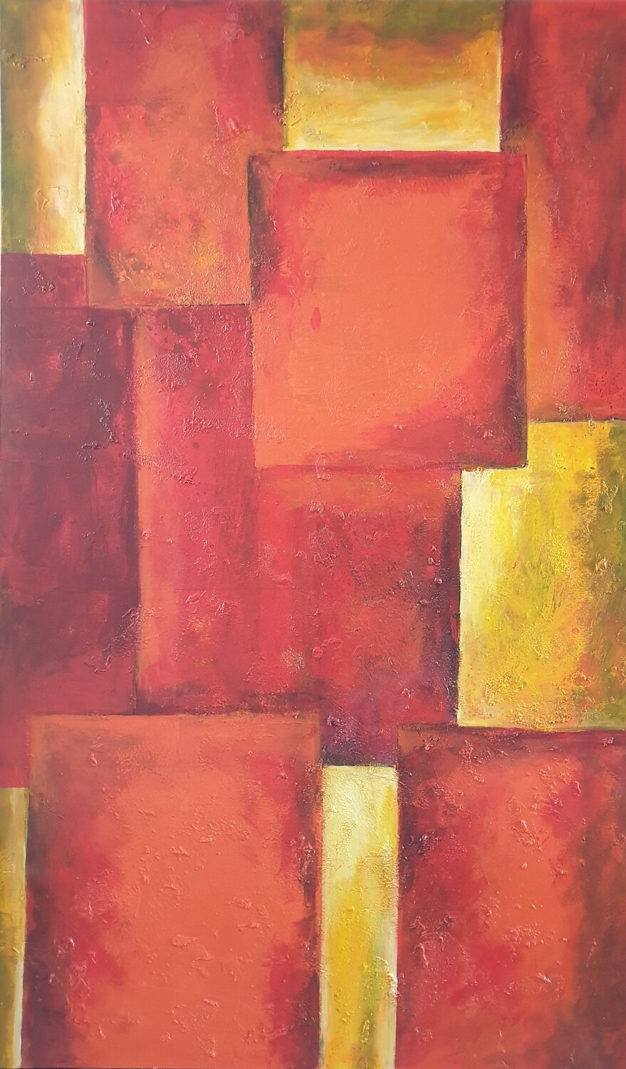 Acryl Bild XXL Struktur "Im Kerzenlicht" Irene Schlik Original painting for sale