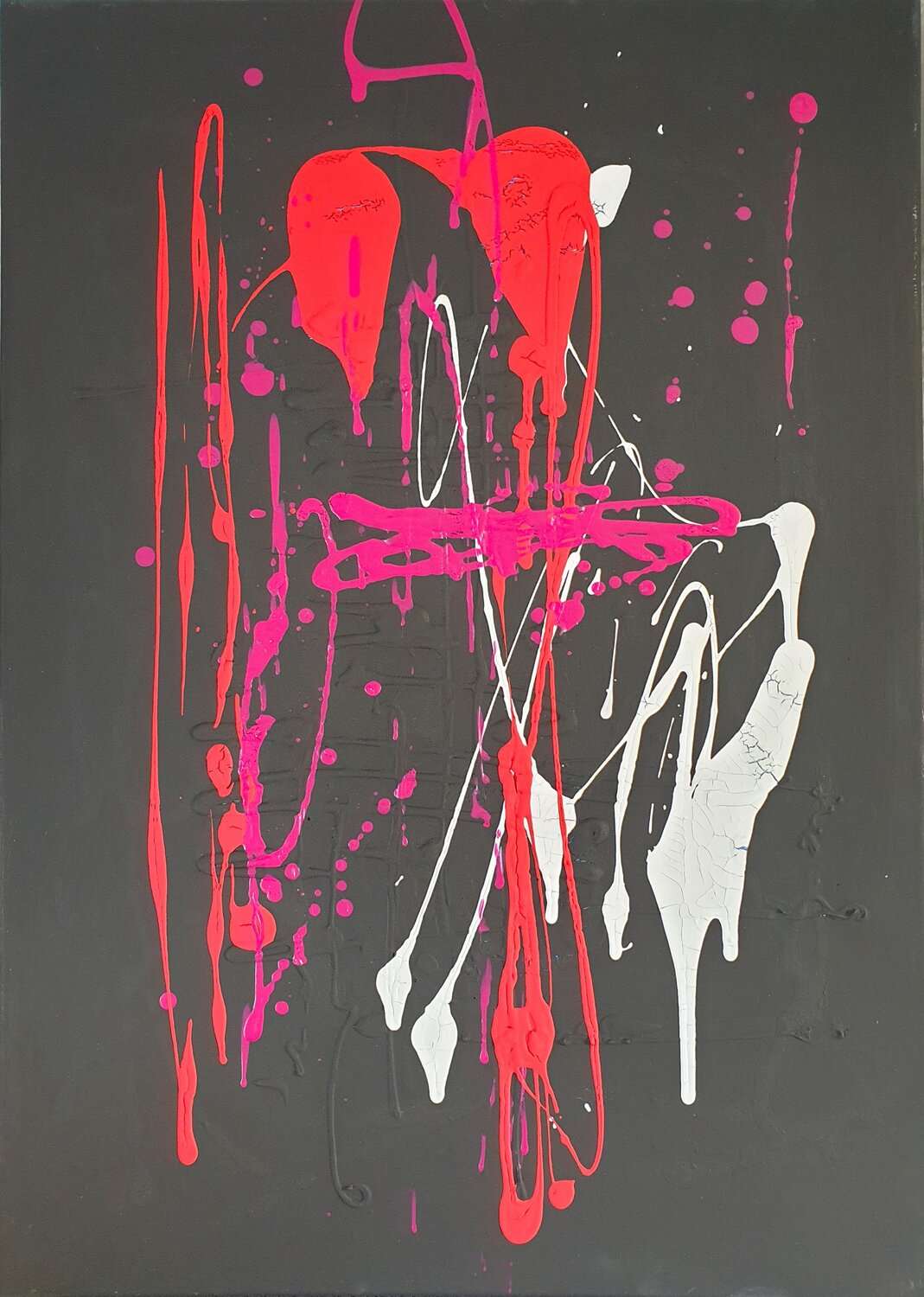 Acryl Bild "Farbe der Liebe"       50cm x 70cm x2cm Irene Schlik Original painting for sale