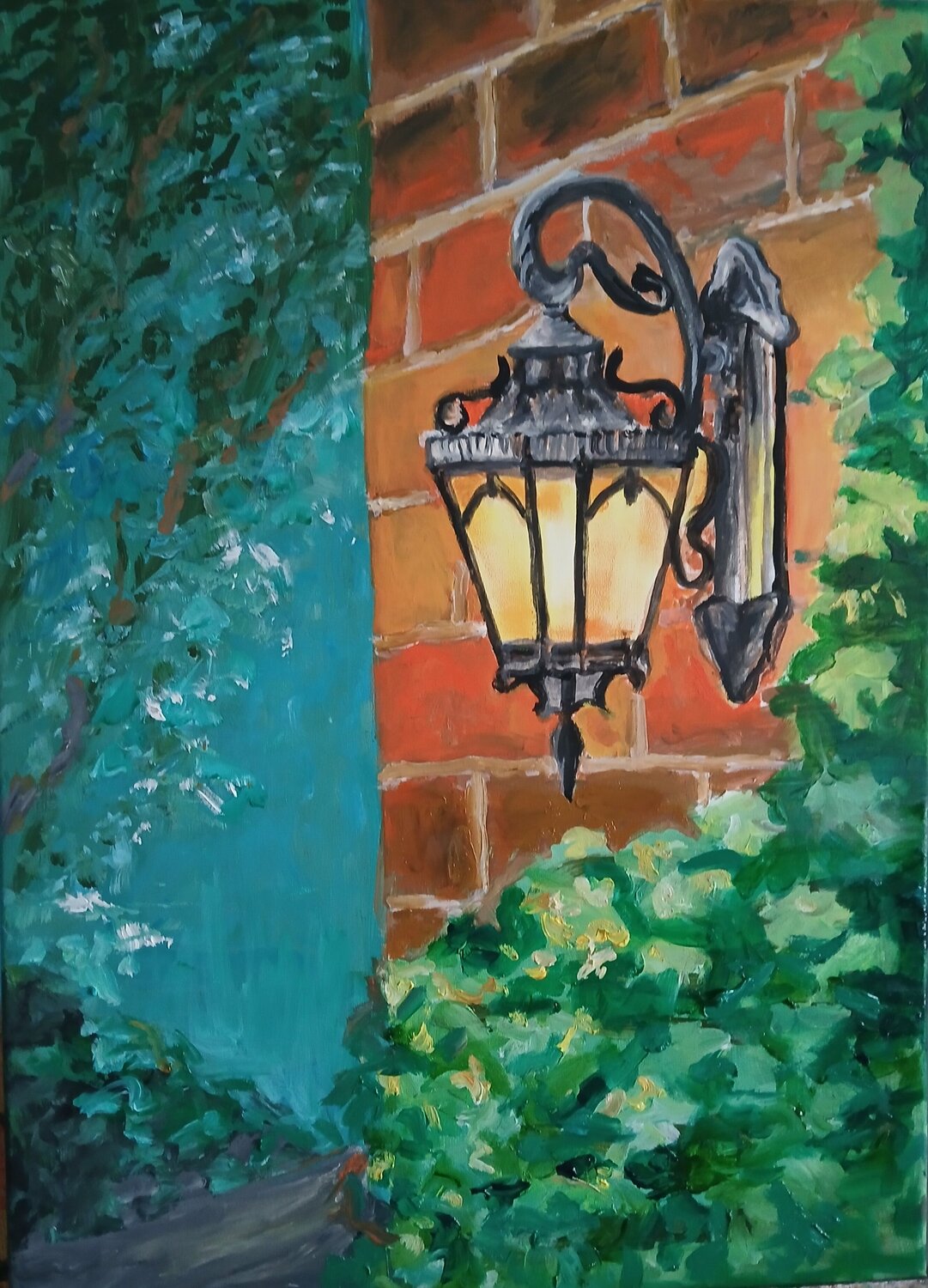 Ölgemälde "Laterne" Irene Schlik Original painting for sale