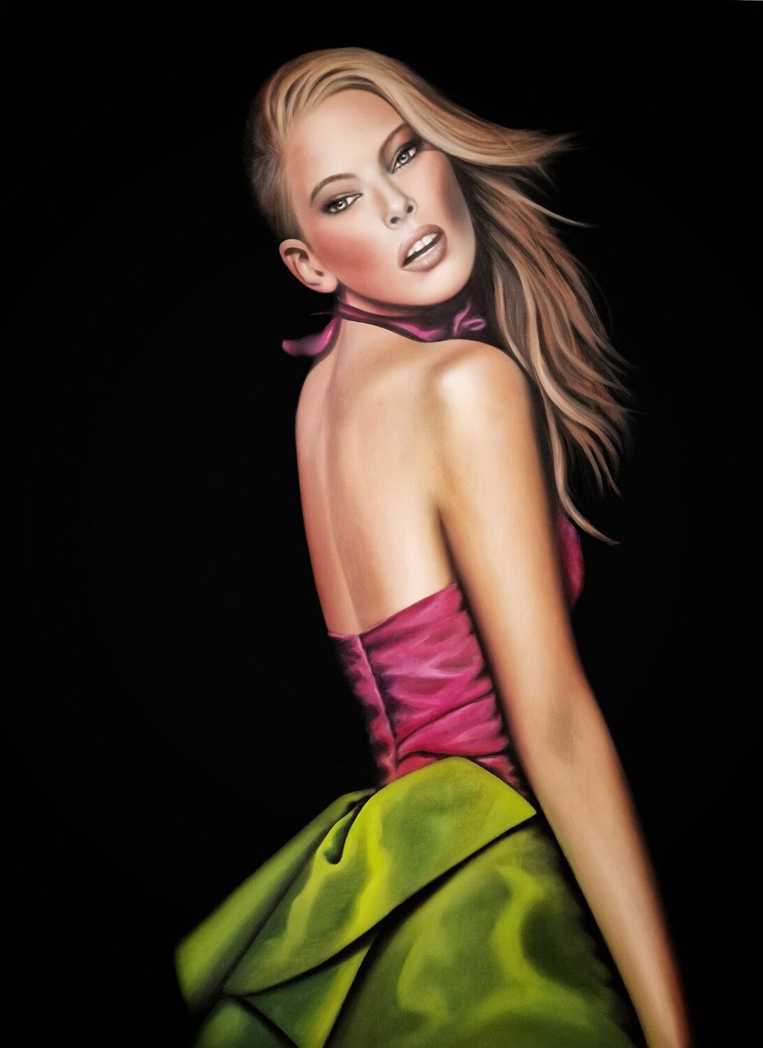 I KNOW WHAT Olga Pursches Original painting for sale